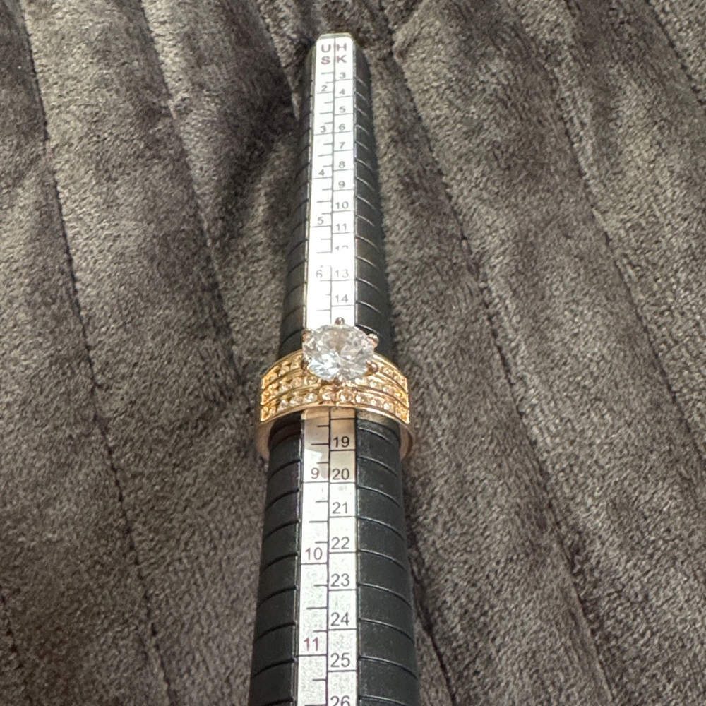 Fashion Jewelry CZ Size 8 Gold Women's Ring